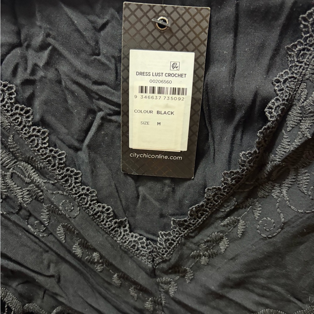 City Chic Black Lace Trim Sleepw